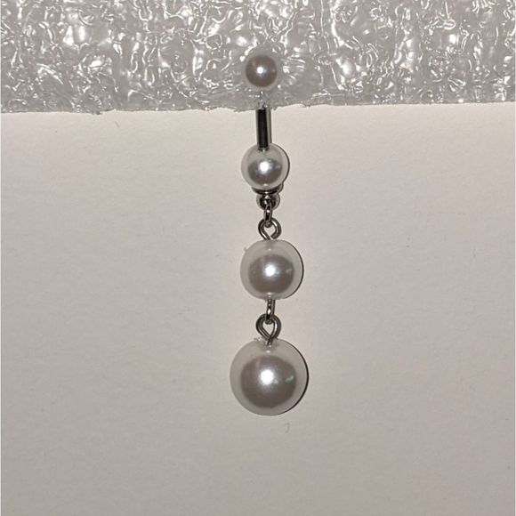 body candy Jewelry Pearl Belly Ring 2 Dangle Poshmark